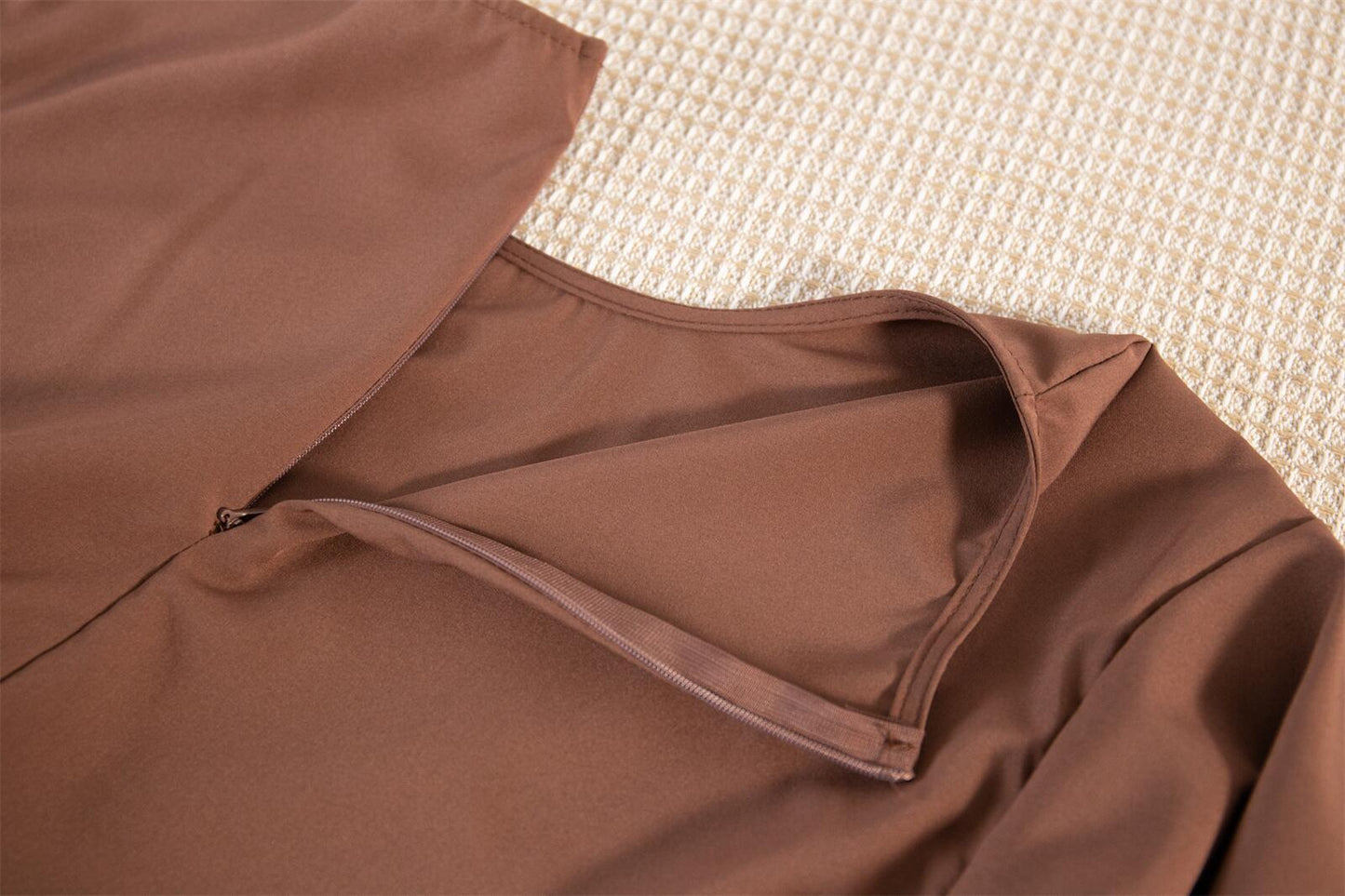 Dress Female Straight Sleeves Solid Color Islamic Clothing Casual Robe (Copy)