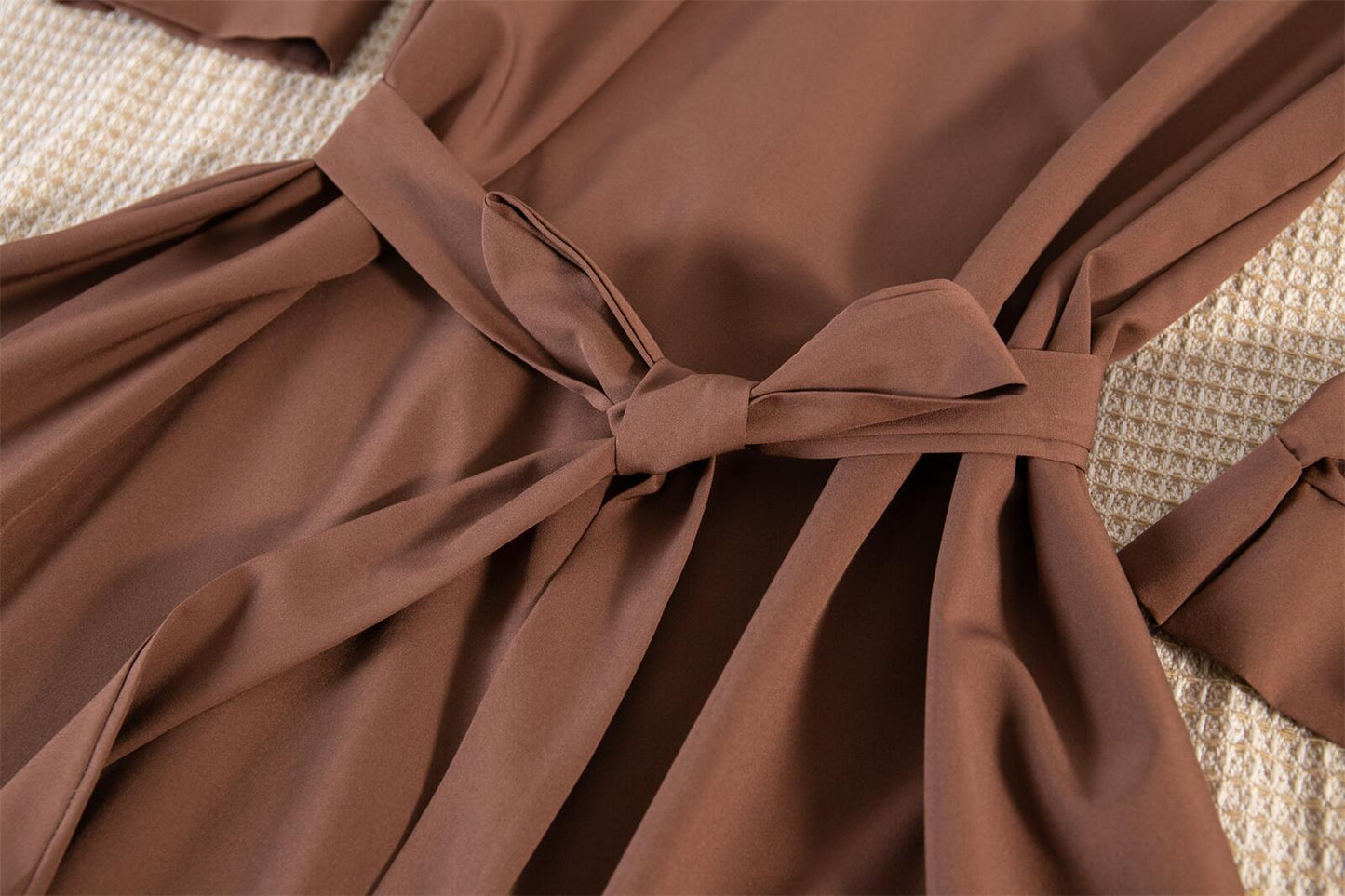 Dress Female Straight Sleeves Solid Color Islamic Clothing Casual Robe (Copy)