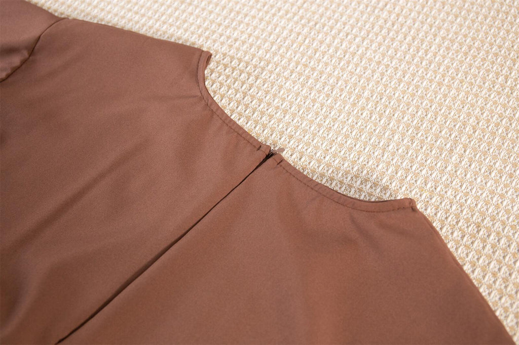 Dress Female Straight Sleeves Solid Color Islamic Clothing Casual Robe (Copy)