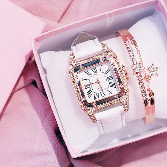 New Fashion Watch Female Wine Barrel Square Belt Ladies Watch Female Watch Student Korean Casual Watch