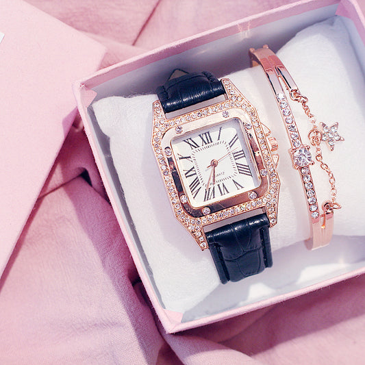 New Fashion Watch Female Wine Barrel Square Belt Ladies Watch Female Watch Student Korean Casual Watch
